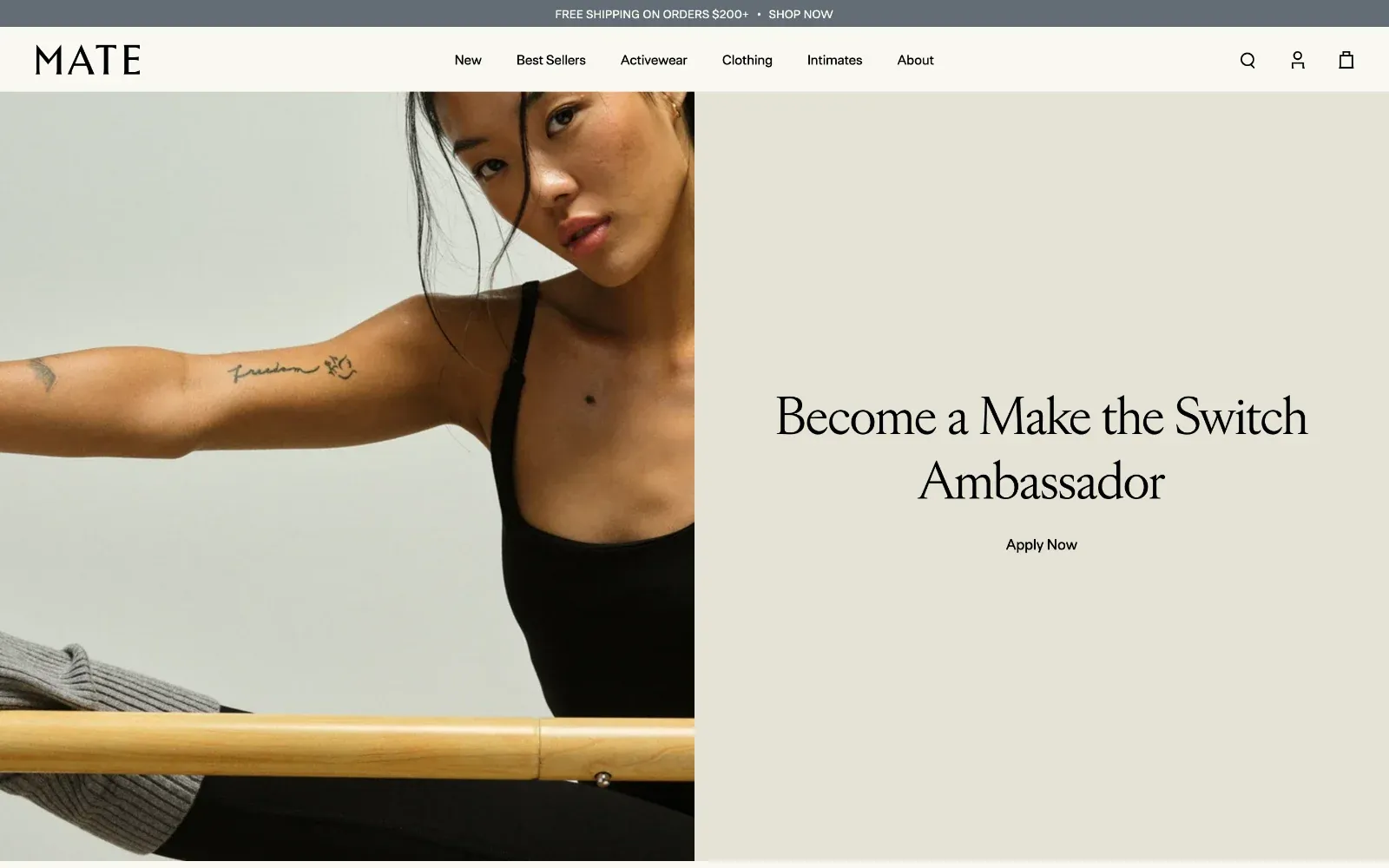 Page ambassadeur Make the Switch de MATE the Label
