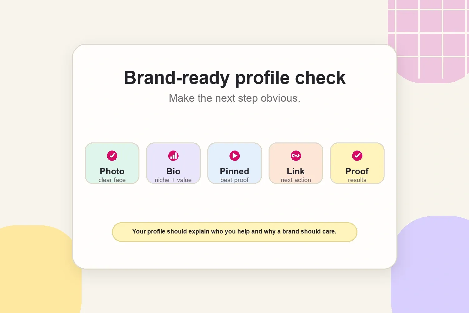Brand-ready TikTok profile audit