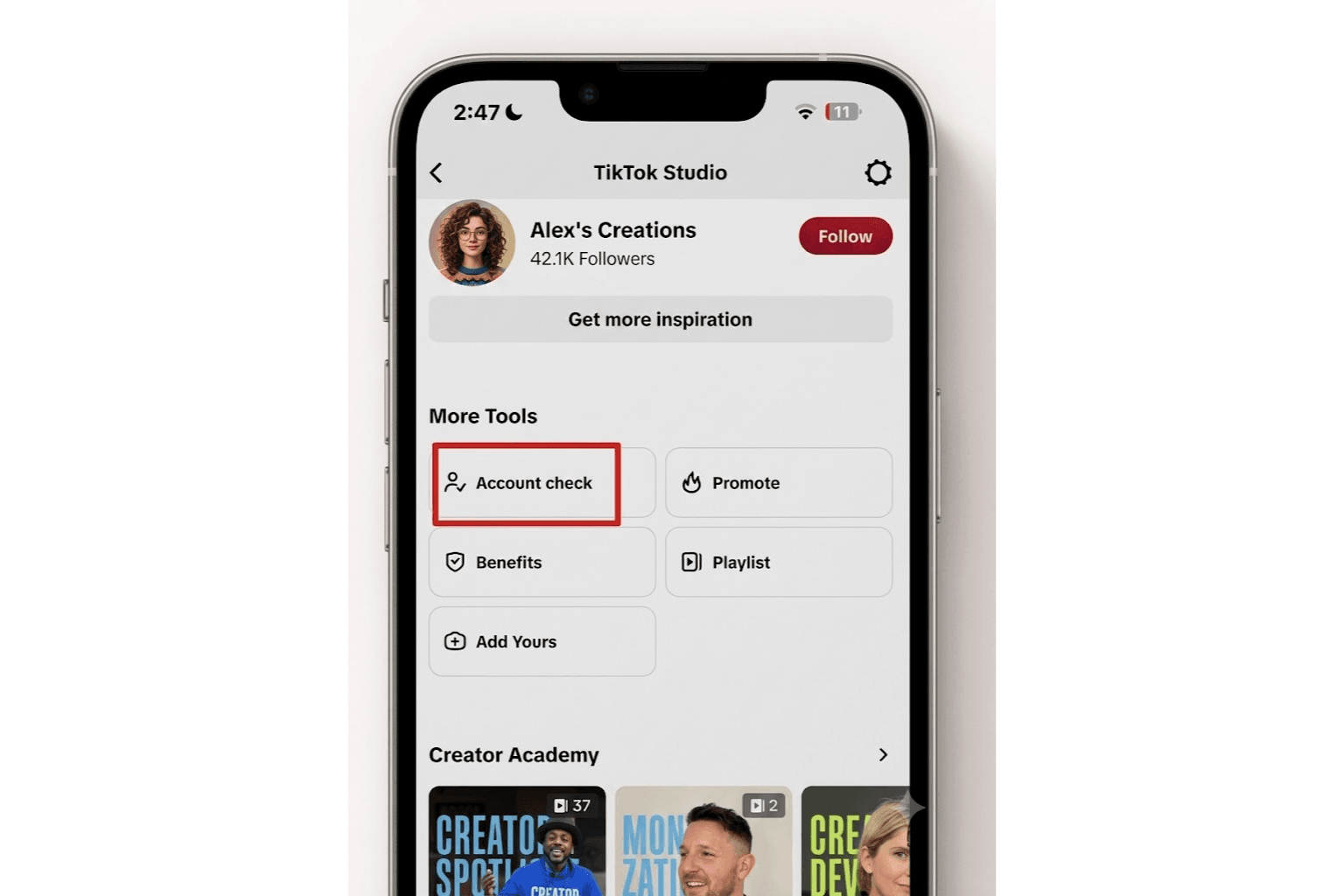 TikTok Studio Account check: inspect feature and post restrictions before taking action