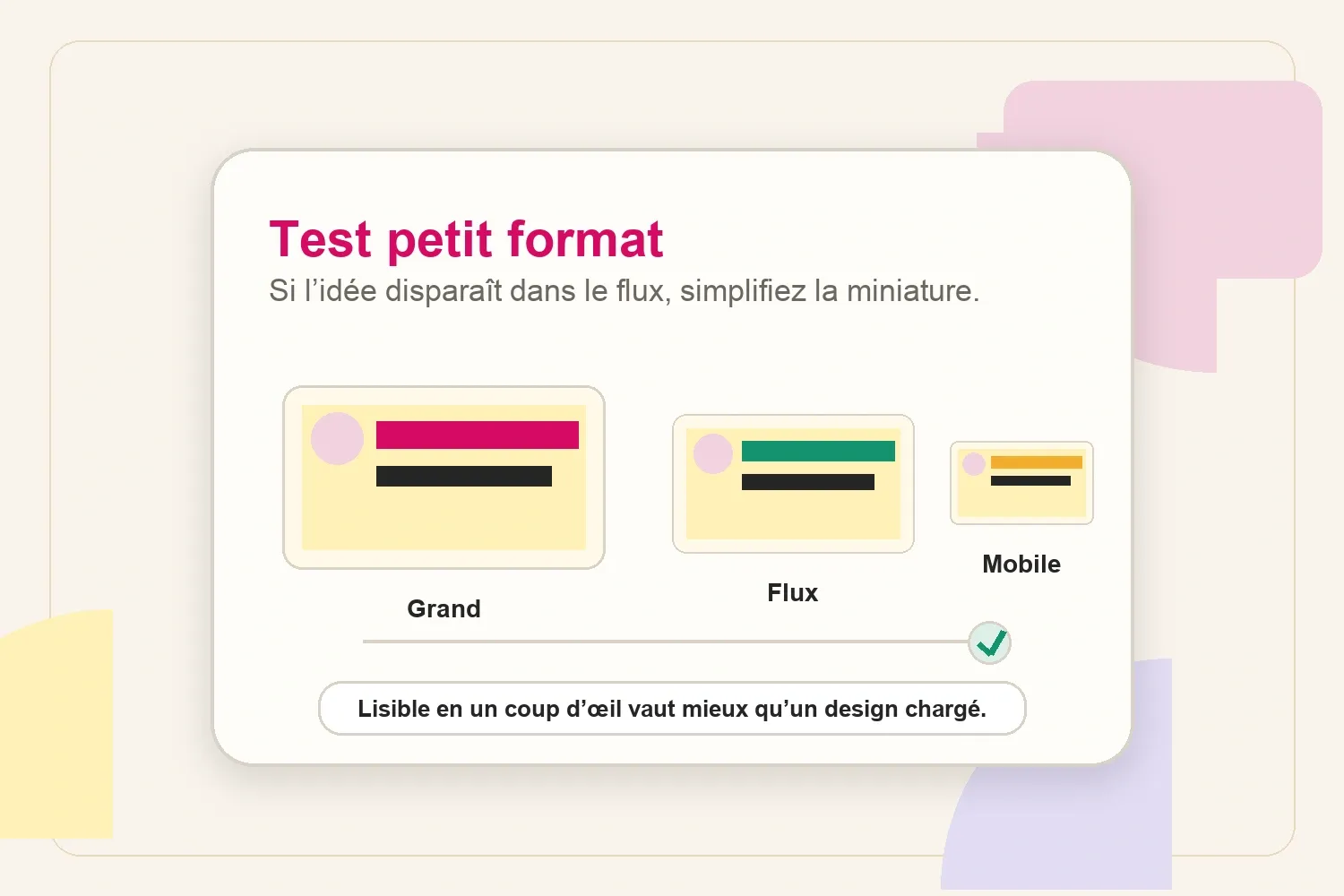 Test de lisibilité d’une miniature YouTube en petit format